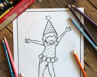 Colouring Sheet BIRTHDAY CUTIES (2 Pages)