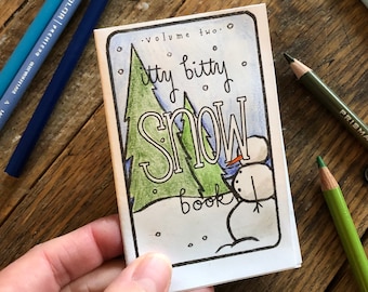 Mini Colouring Book | Itty Bitty SNOW Book | Adult Colouring Page | Kids Colouring | DIY Kids craft | Snow Craft