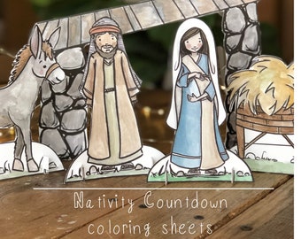 Nativity Christmas Colouring Sheet