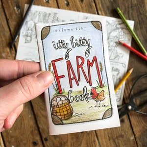 Mini Colouring Book | Itty Bitty FARM Book | Adult Colouring Page | Kids Colouring | DIY Kids craft | Farm Theme Craft