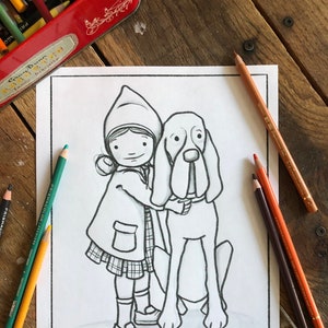 Colouring Sheet PUPPY HUGS 2 Pages image 1