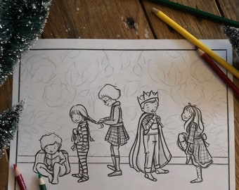 Colouring Sheet Christmas Eve