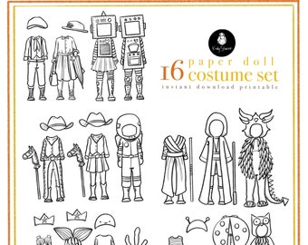 Paper Doll Printable Narnia Craft Kit Birthday Party | Etsy