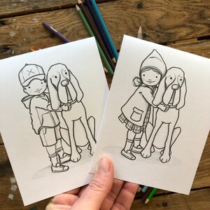 CARTES DE VOEUX Puppy Hugs (2 cartes)