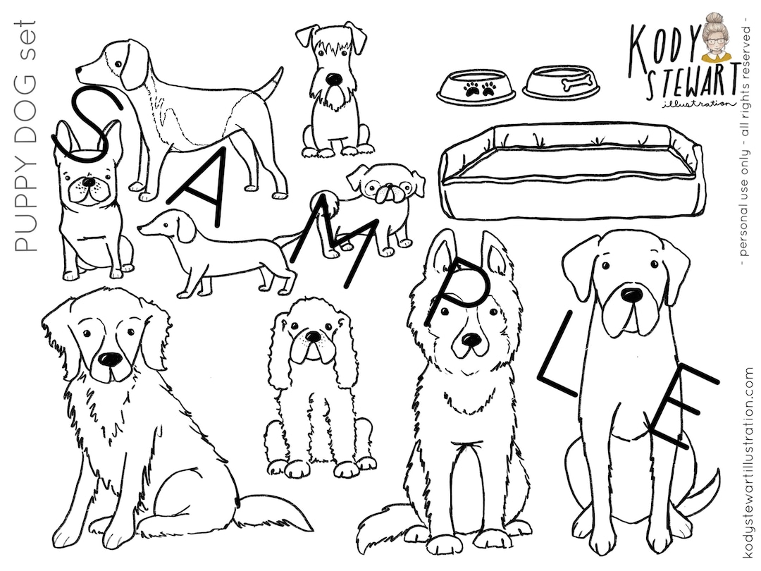 Paper Doll Printable | Dogs | Puppies | Craft Kit | Birthday Party ...
