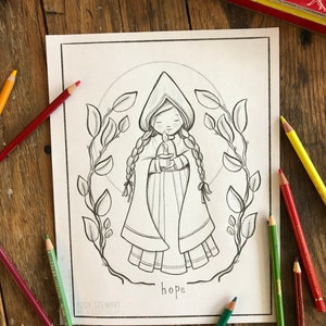ADVENT Christmas Colouring Pages Set of 4 image 1