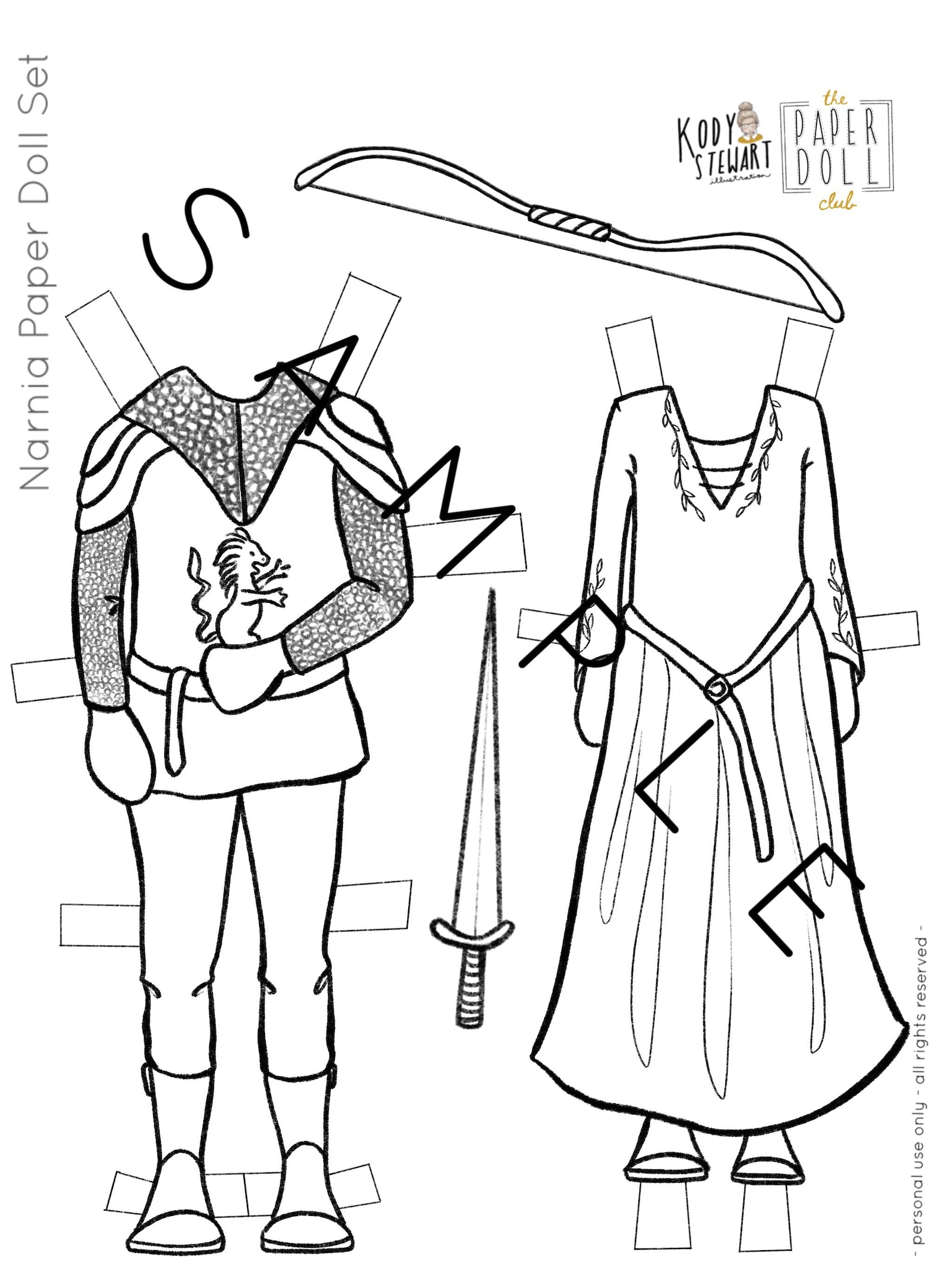 narnia paper dolls