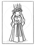 St. Lucia Day Colouring Pages - Set of 2