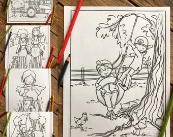 FARM Coloring Sheets (5 PDF)
