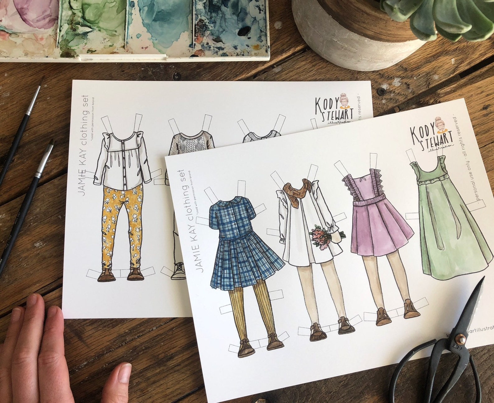 Paper Doll Printable | JAMIE KAY OUTFITS | Craft Kit | Birthday Party ...