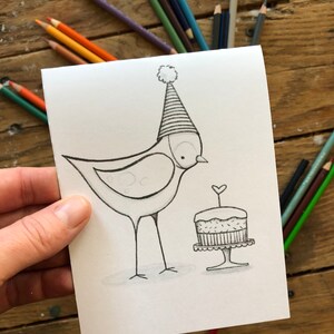 CARTÕES DE FELICITAÇÕES Passarinhos (2 cartões)