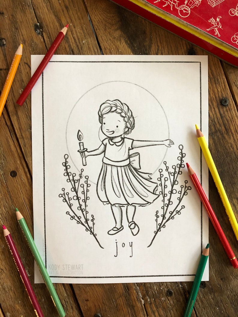 ADVENT Christmas Colouring Pages Set of 4 image 3