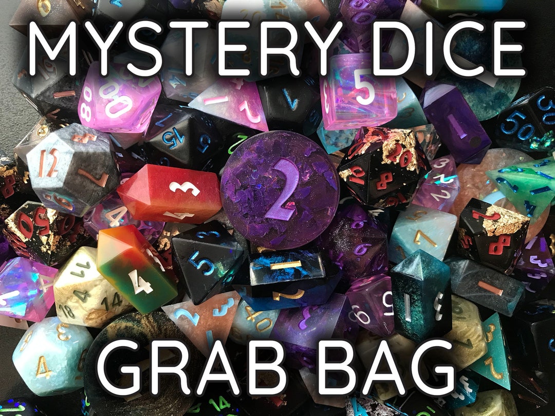 Mystery Dice Grab Bag Handmade Sharp Edge Resin Polyhedral Etsy