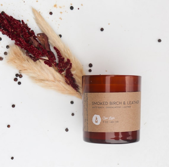 Smoked Birch Leather Signature Candle Etsy