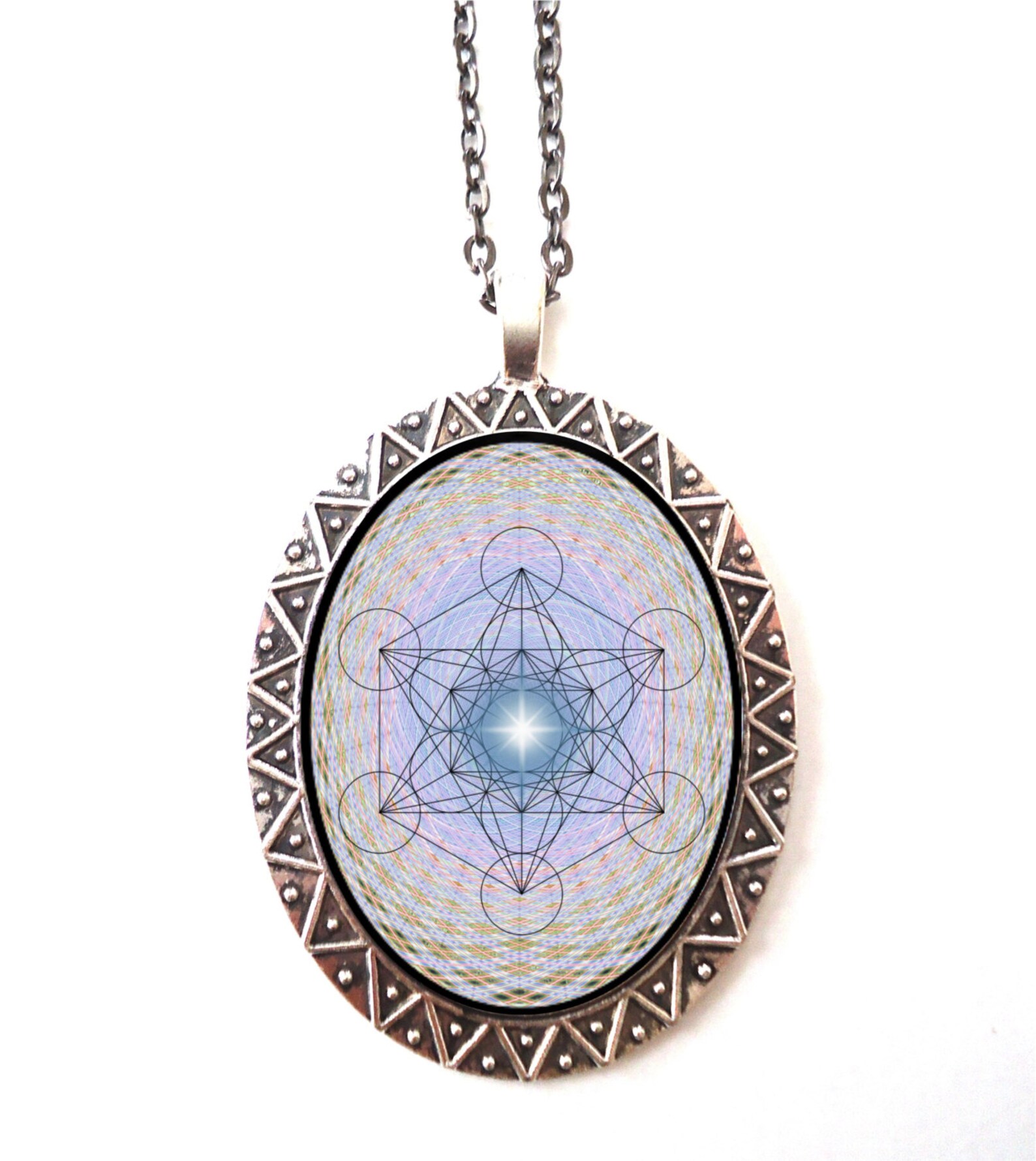 Metatron's Cube Necklace Pendant Sacred Geometry Etsy