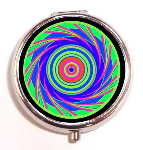 Trippy Swirl Target Pill Box Pillbox Case Holder Visionary Etsy