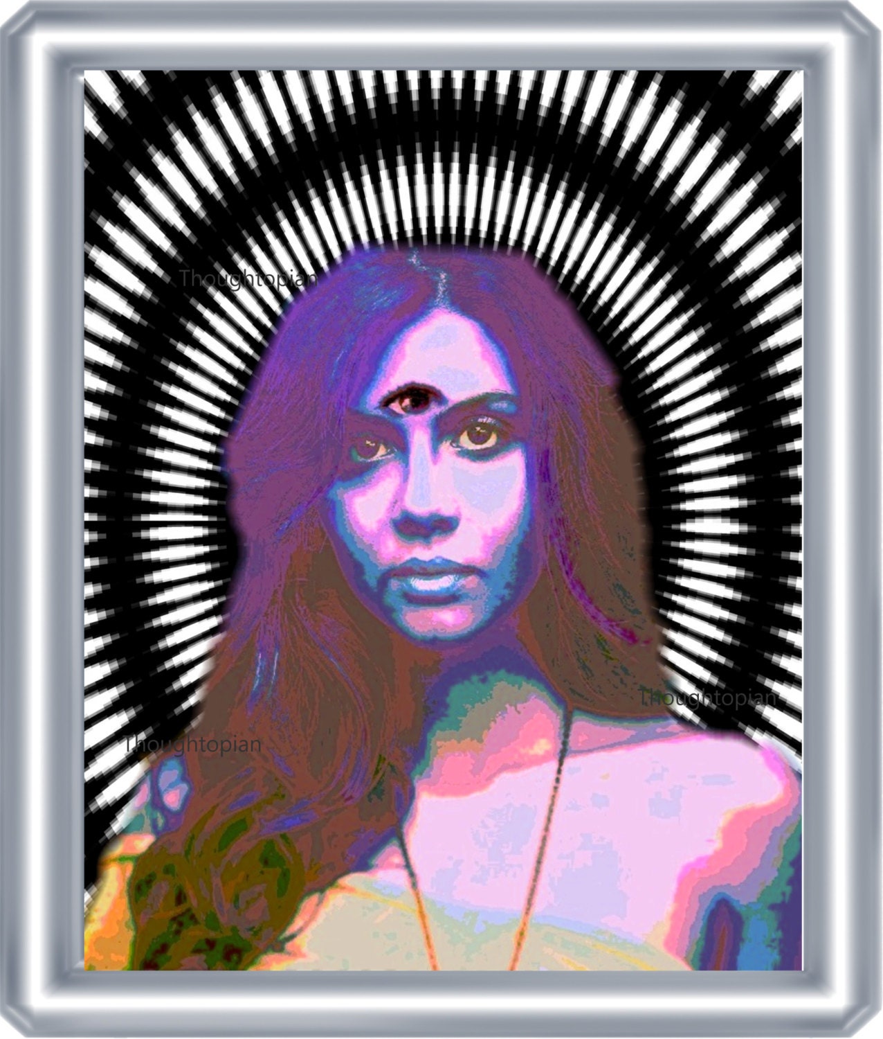 Third Eye Trippy Art Print 8 X 10 Psychedelic Spiritual Etsy