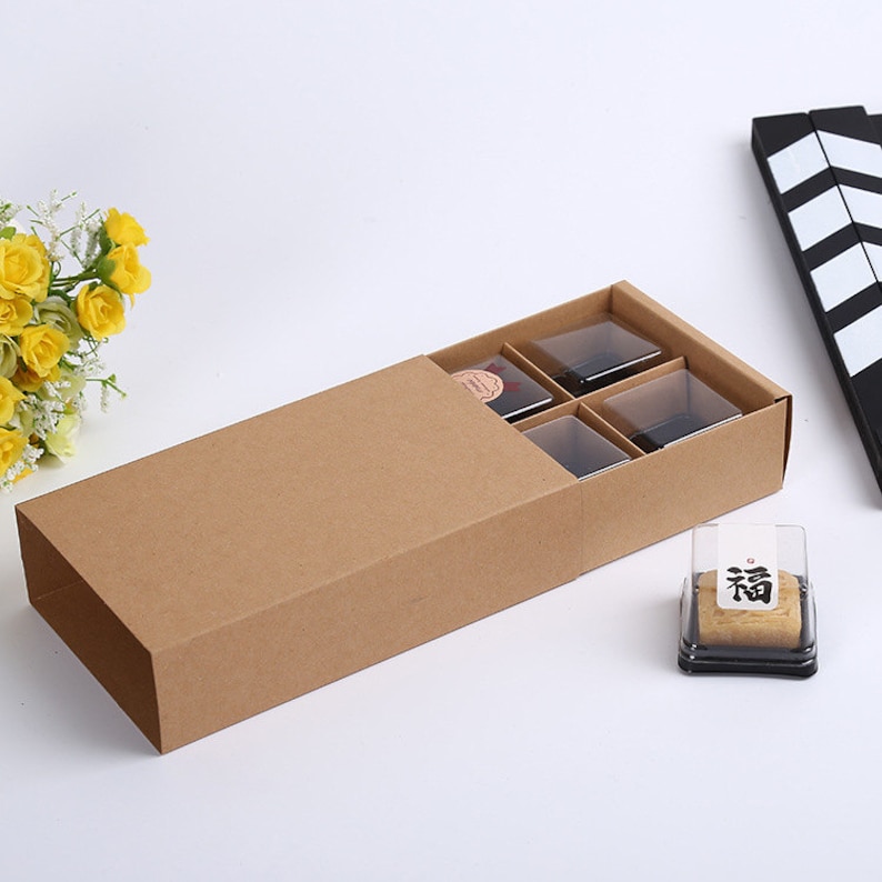 30pcslotBrown Kraft Paper Boxes Gift Craft Box Drawer Style Handmade Packaging Jewelry 20.2*12.5*5cm