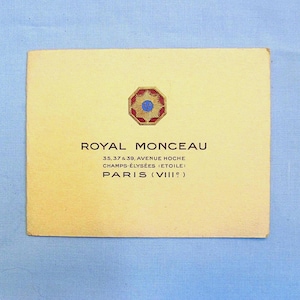 1928 Advertising Booklet, Hotel Royal Monceau, Center of Paris, Map and Photographs, Luxury Suites and Restaurant, Very Good Condition