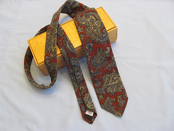 Men’s Silk Necktie, Robert Talbott, Family Britch… - image 1