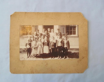 Sepia Class Picture, Circa 1895, Children Identified, Possibly 5th Grade in Kingston New York