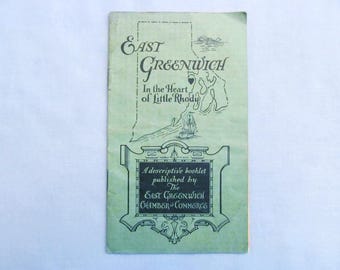1930 Brochure of East Greenwich Rhode Island, Historic Sites and Town History, Churches and Schools