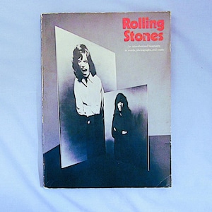 Rolling Stones, 1972 Softcover Book, Biography in Words B&W Photos and Music,  David Dalton Intro, Amsco Music Publisher, Good Condition