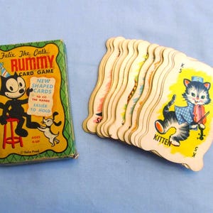 Felix the Cat, Rummy Card Game, Original Box, All 44 Cards Complete, Probably 1940s, Please Read Condition