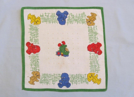 Child’s Puppy Handkerchief, Colorful Dogs on Whit… - image 2