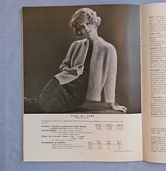 \u2018Smart Hand Knit Fashions\u2019 Dresses Coats Suits Knitting Patterns Booklet Vintage 1963