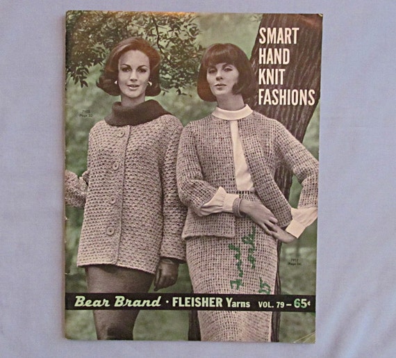 Knitting Patterns Booklet Smart Hand Knit Fashions Coats Suits Dresses 1963