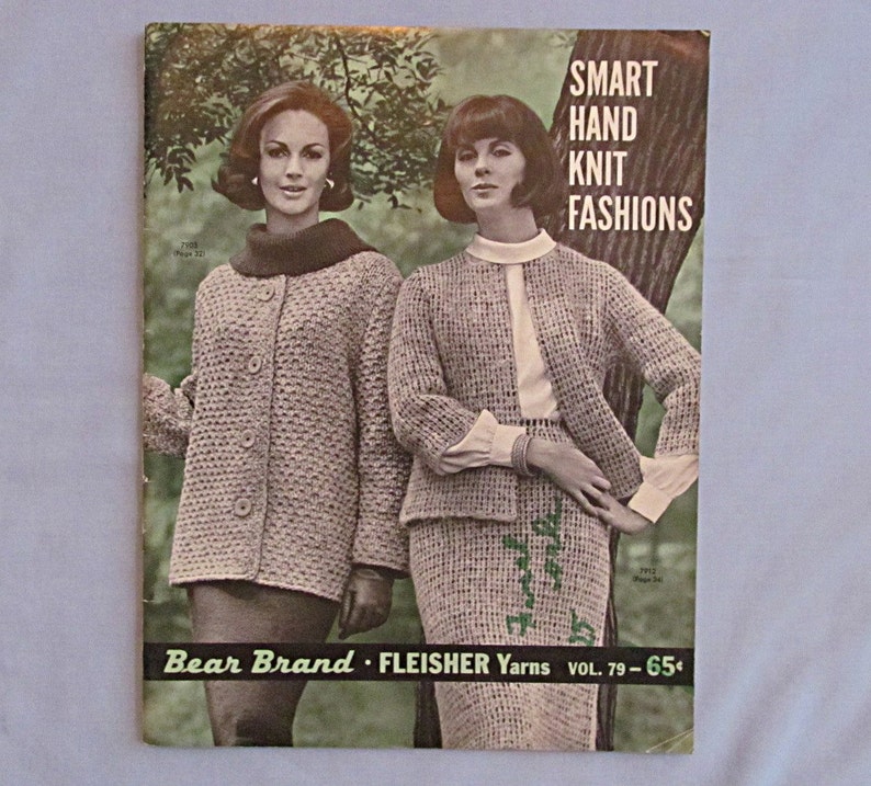 \u2018Smart Hand Knit Fashions\u2019 Dresses Coats Suits Knitting Patterns Booklet Vintage 1963