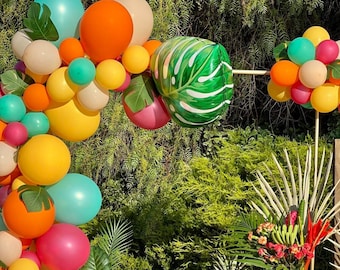 Tropical Ballon Garland The Big One Party Pool Party Balloons Tropical Bachelorette Luau Party Beach Bachelorette Bridal Shower Baby Shower