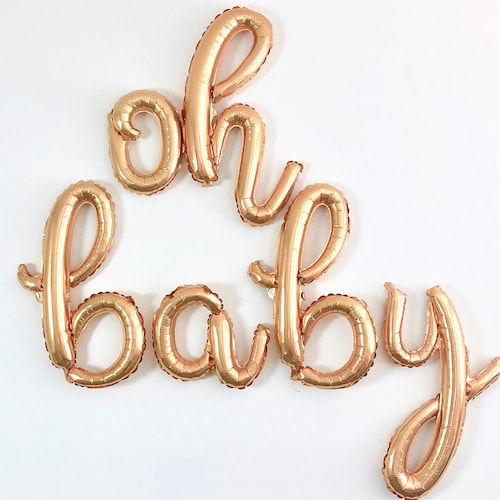 New "BABY" Gold Foil Letters Balloon|Anagram|Babyshower|Gender Reveal|16Inch|DIY 