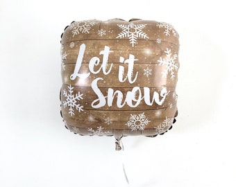 Let it Snow Balloon Winter Onederland First Birthday Baby Shower Winter Bridal Shower Winter Wonderland Snowflake Party Winter Party Snow