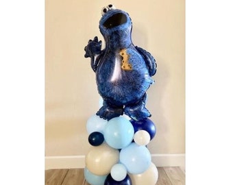 Cookie Monster Balloon Tower Kit Sesame Street Party C is for Cookie Party Decor Cookie Monster Baby Shower Cookie Monster Birthday Decor