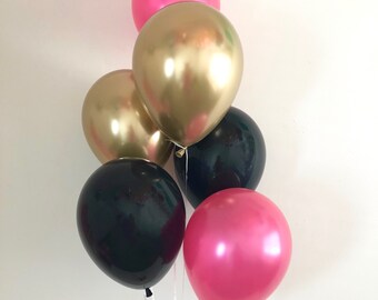Hot Pink Black Gold Etsy