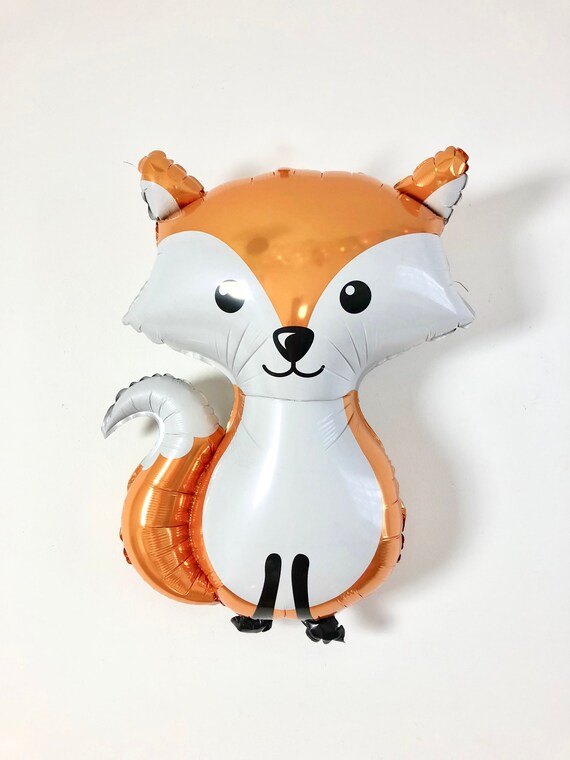 Woodland Animal Fox Balloon Woodland Baby Shower Woodland Party Woodland Animal Party Woodland Balloons Fox Balloon Fox Party Animal Balloon Il_570xn