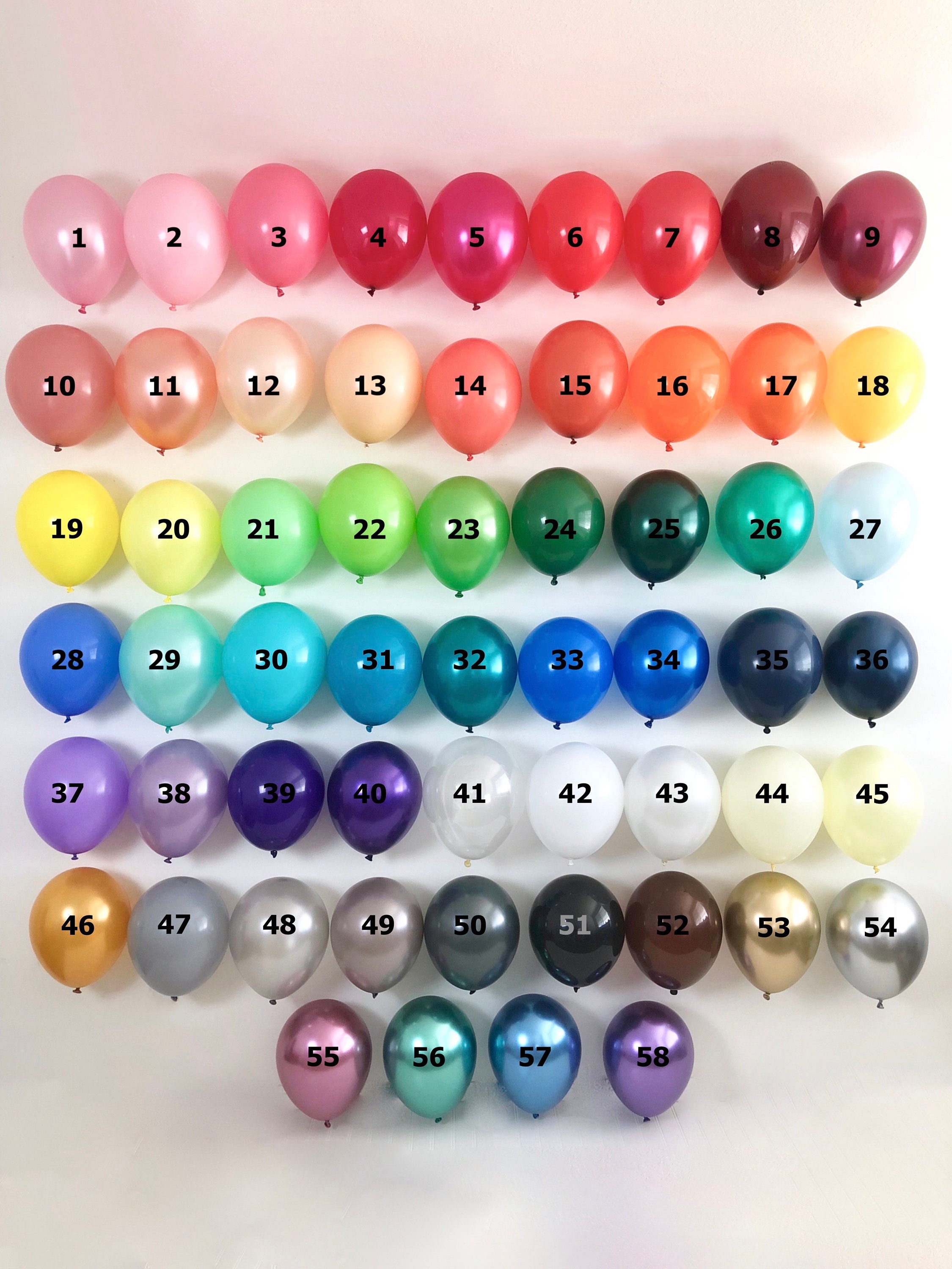 Latex Balloons Custom Color Bouquet Balloons Choose Your Color Etsy