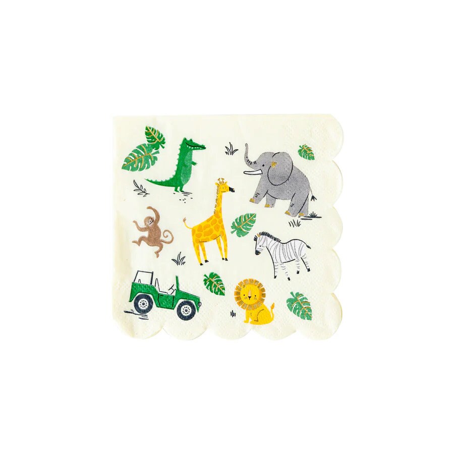 Safari Napkins 18ct Safari Party Safari Baby Shower Jungle Party Party Animal Wild One Two Wild Safari Animal Safari Party