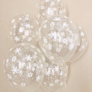 Snowflake Latex Balloons  Winter Wonderland Birthday Winter Onederland Girl Birthday Decorations Snowflake Winter Onederland Baby Shower