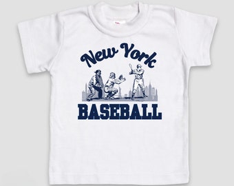 New York Baseball Retro Kids Tshirt New York Baseball Shirt for Kids Baby Shirt NY Sports Toddler Sweatshirt New York Sports Toddler Shirt