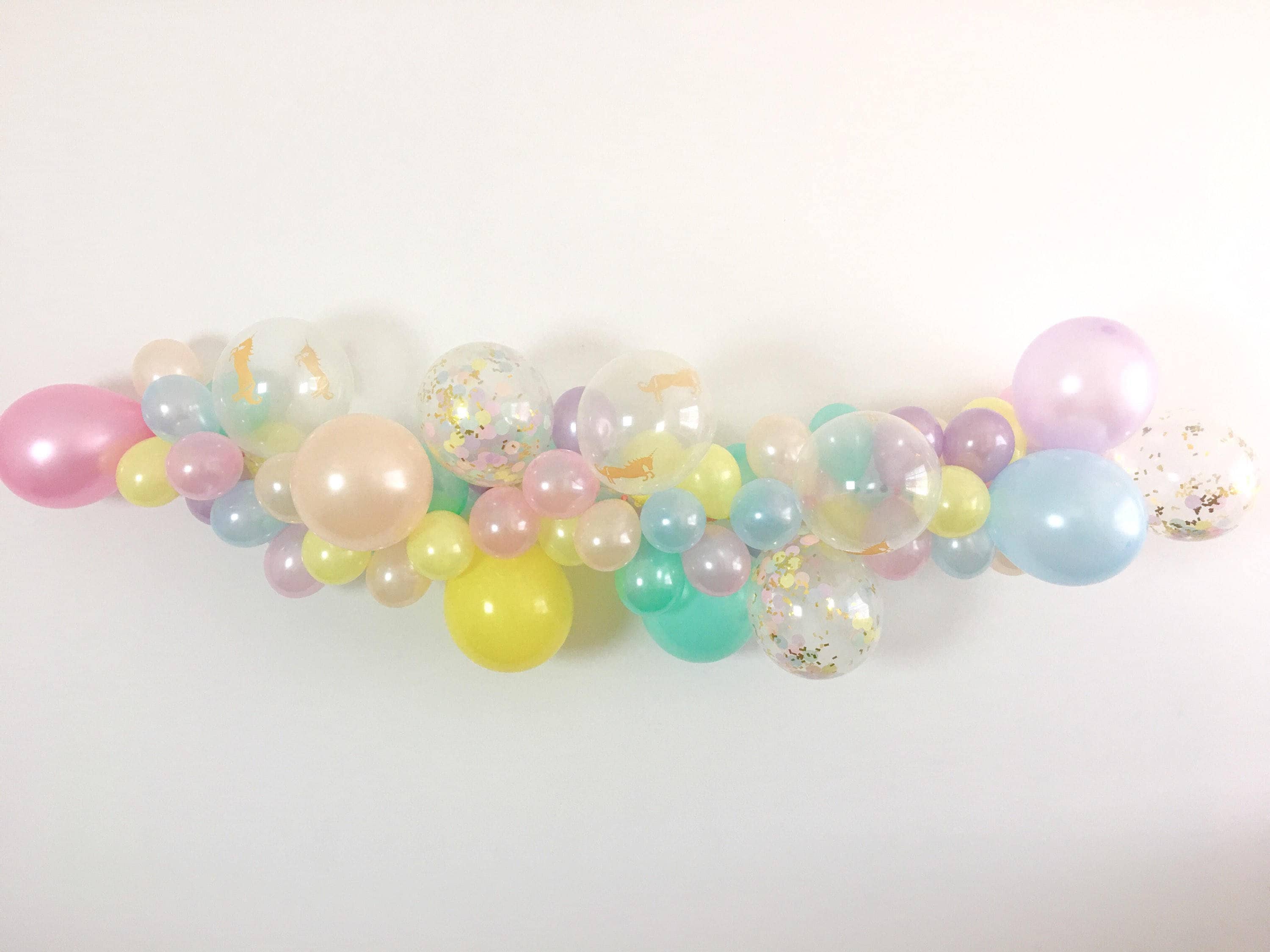 Balloon Garland Unicorn Balloons Balloon Garland Kit Rainbow Etsy