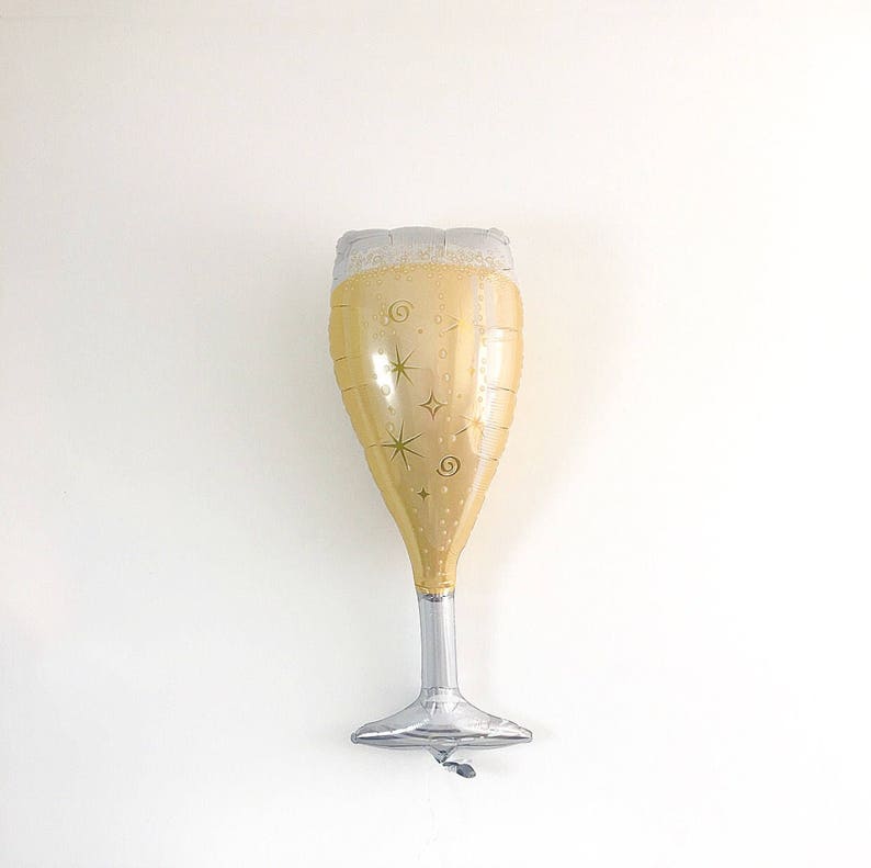 Champagne Glass Balloon Engagement Party Bridal Shower Balloons Pop Fizz Clink New Years Eve Decor Champagne Balloon Bachelorette Birthday