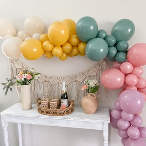 Boho Balloon Garland Kit White Sand Mustard Rosewood Sage Balloon Bridal Shower Wedding Baby Shower DIY Balloon Garland Boho Rainbow