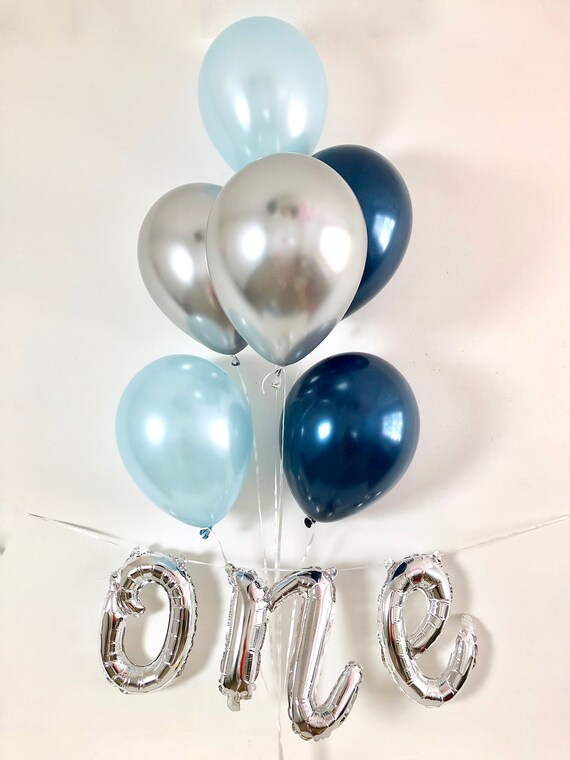 silver one balloon