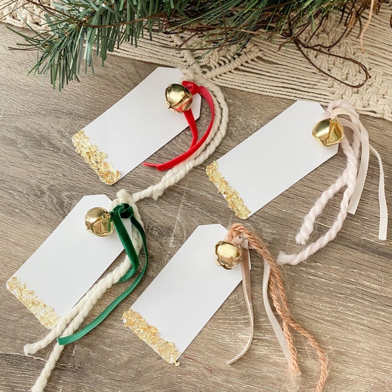 Christmas Gift Tags Gift Topper White Tag Jingle Bell Tags Holiday Tag Christmas  Gift Wrapping Christmas Gift Tag Holiday Gift Wrap 