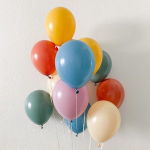 Boho Rainbow Latex Balloons Burnt Orange Mustard Blush Sage Slate Canyon Rose Balloons Boho Party Rainbow Party Modern Rainbow Party Animal