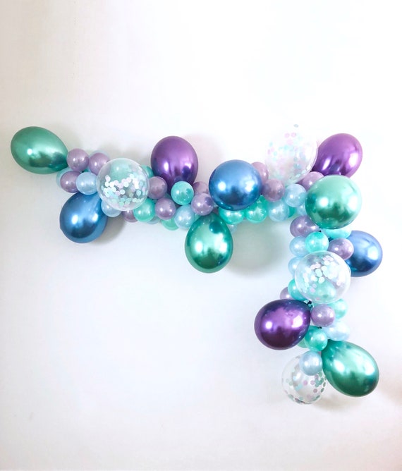 Balloon Garland Mermaid Balloons Chrome Balloon Lavender Mint Light Blue Garland DIY Balloon Garland Last Splash Mermaid Party Under the Sea Il_570xn
