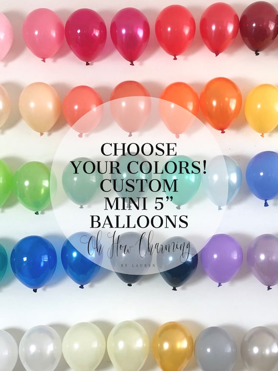 Latex Balloons 5 Balloons Mini Balloons Custom Color Balloons Choose Your  Color Balloons Party Decor Bridal Shower Baby Shower Bachelorette 